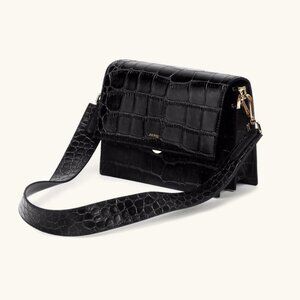 NWT JW PEI Mini Flap Crossbody - Black Croc